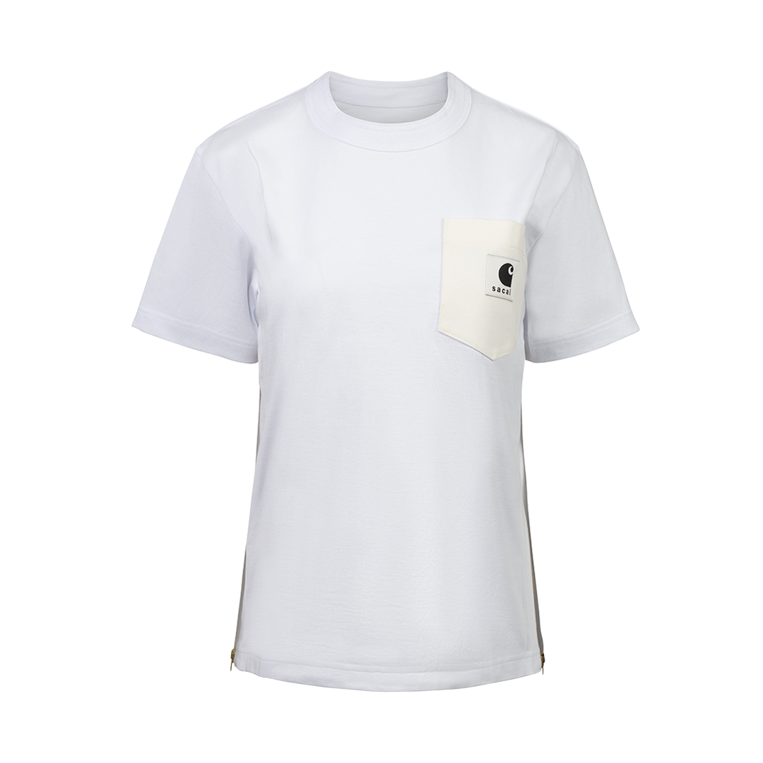 Sacai x Carhartt WIP Side-Zip T-Shirt | Front view of Sacai x Carhartt WIP Side-Zip T-Shirt SACAI X CARHARTT WIP
