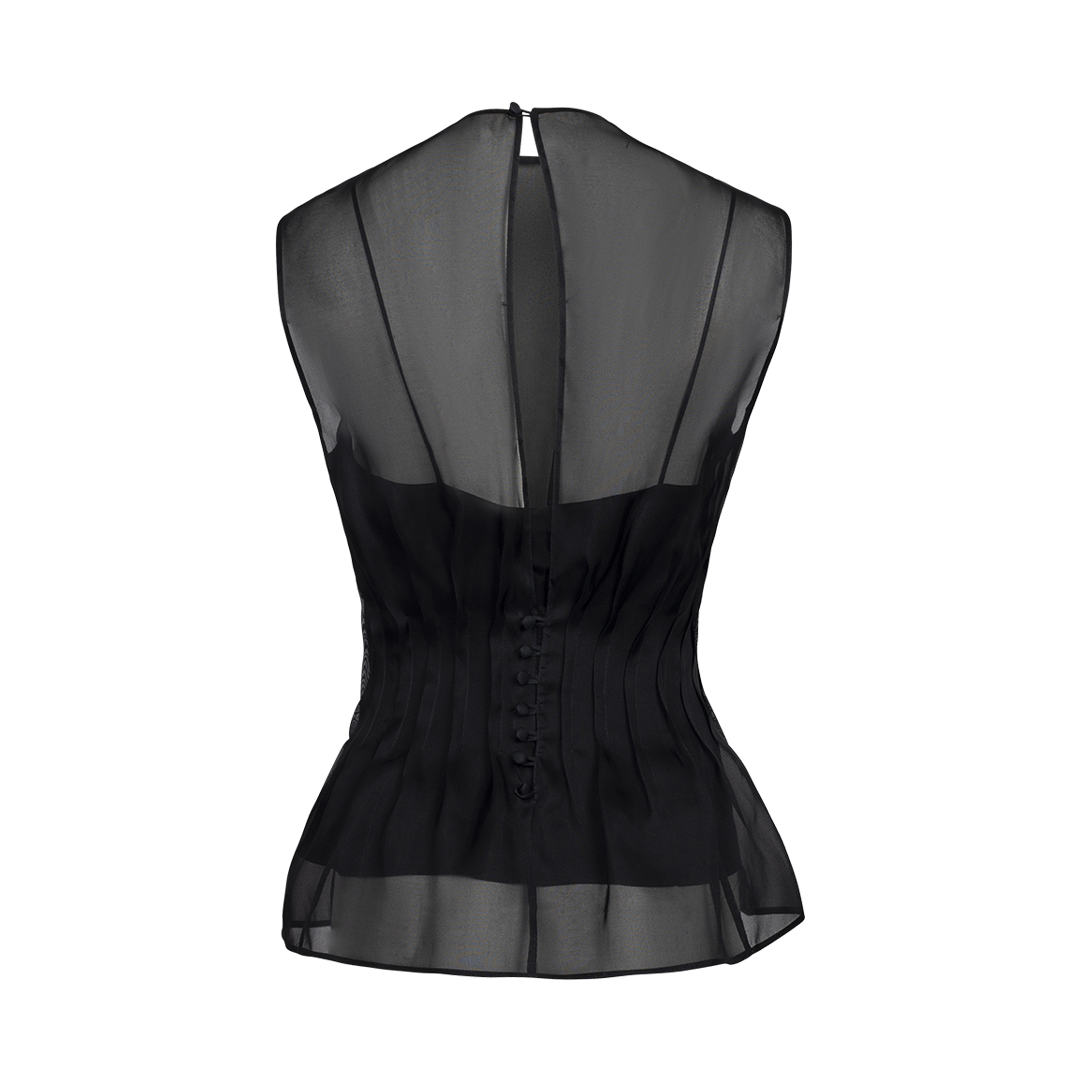 Westin Pleated Top | Back view of Westin Pleated Top KHAITE