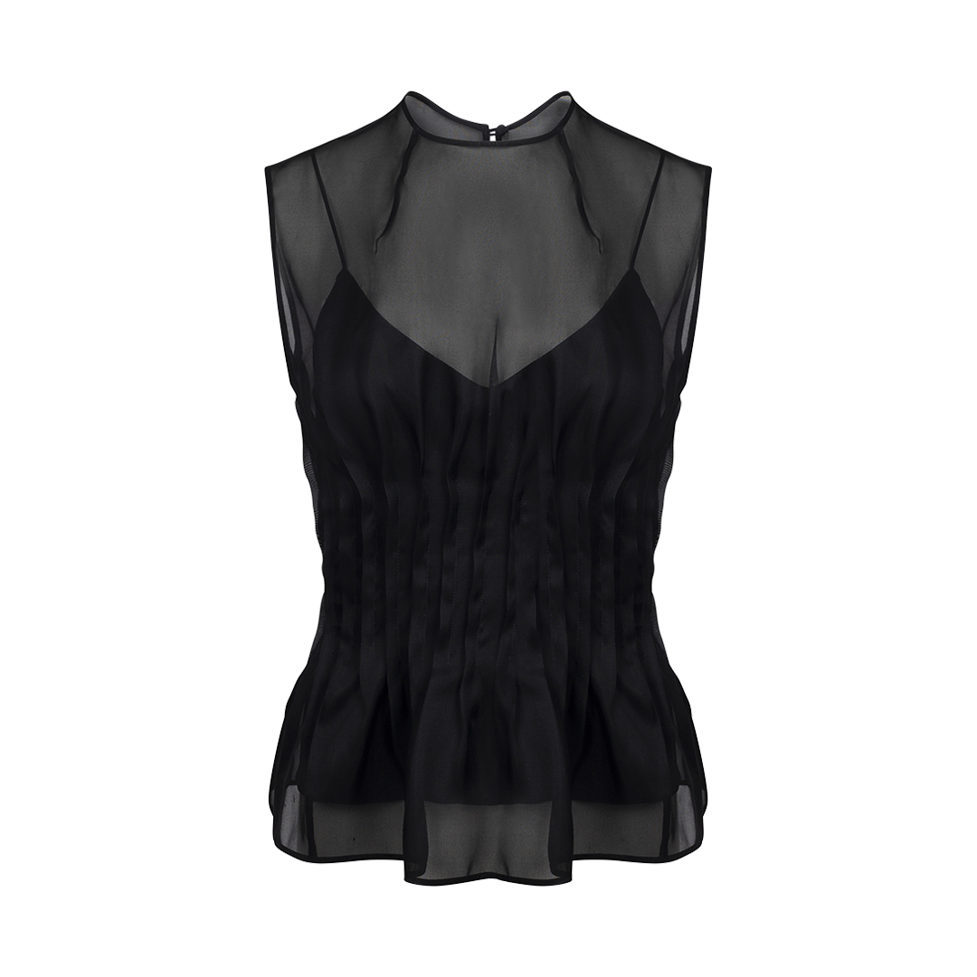 Westin Pleated Top | Front view of Westin Pleated Top KHAITE