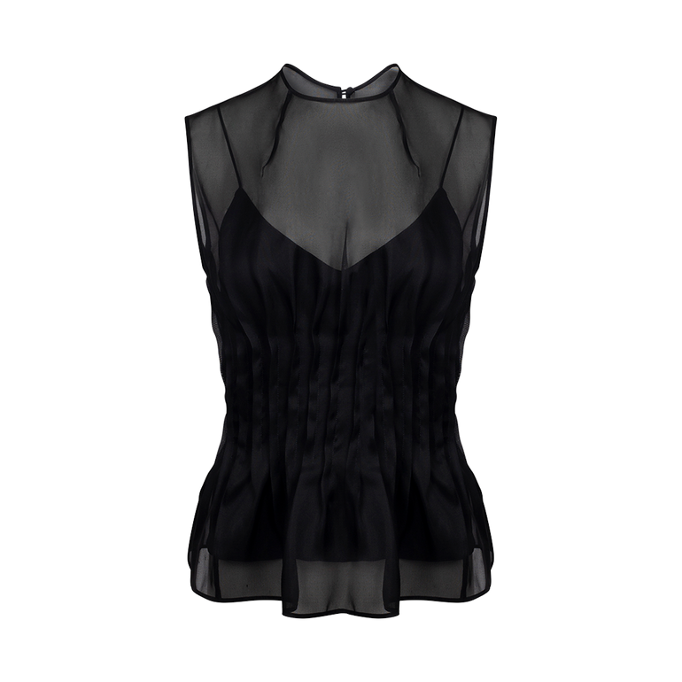 Westin Pleated Top | Front view of Westin Pleated Top KHAITE