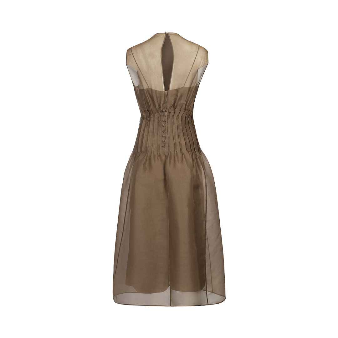 Westin Pleated Maxi Dress | Back view of Westin Pleated Maxi Dress KHAITE