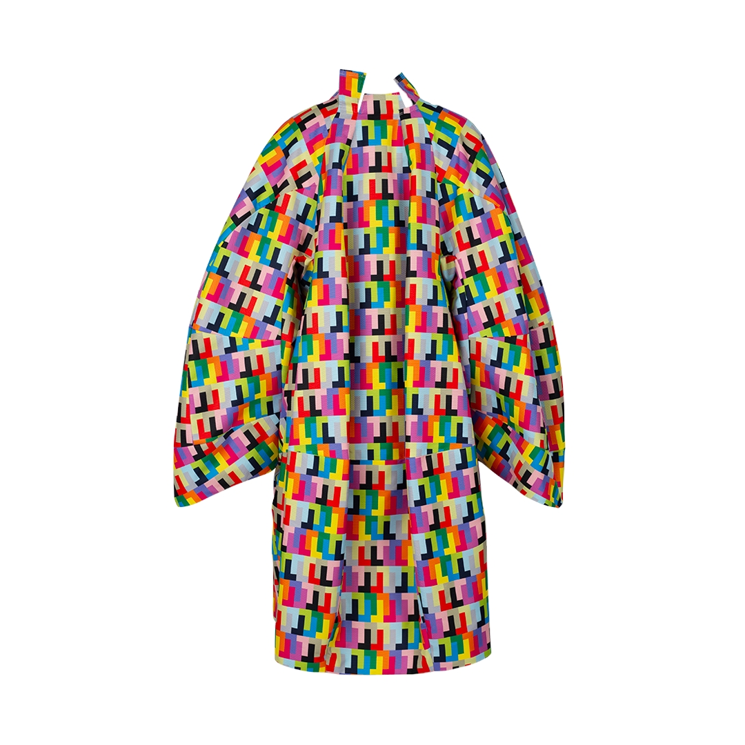 Printed Oversized Coat | Back view of Printed Oversized Coat COMME DES GARCONS