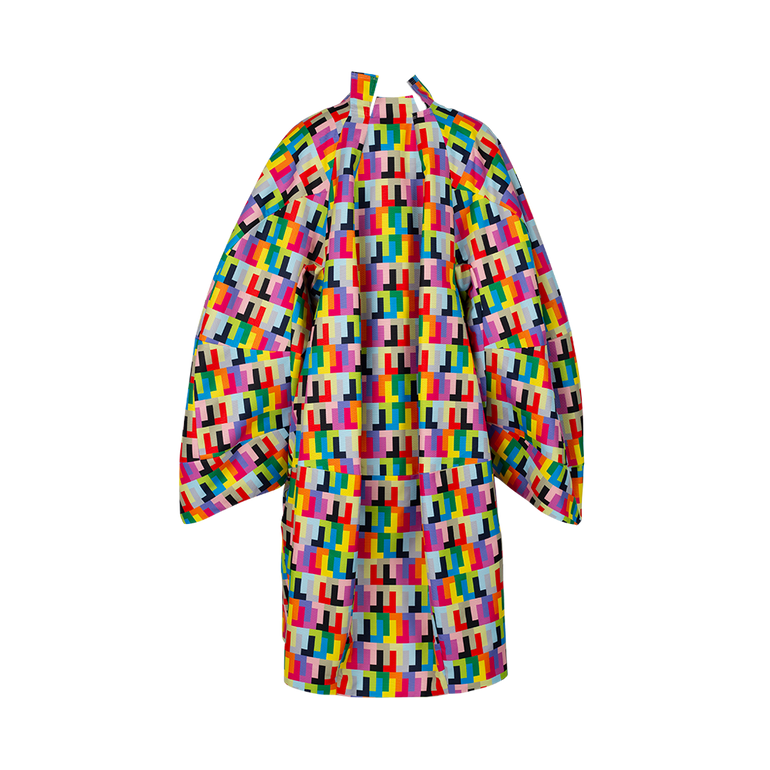 Printed Oversized Coat | Back view of Printed Oversized Coat COMME DES GARCONS