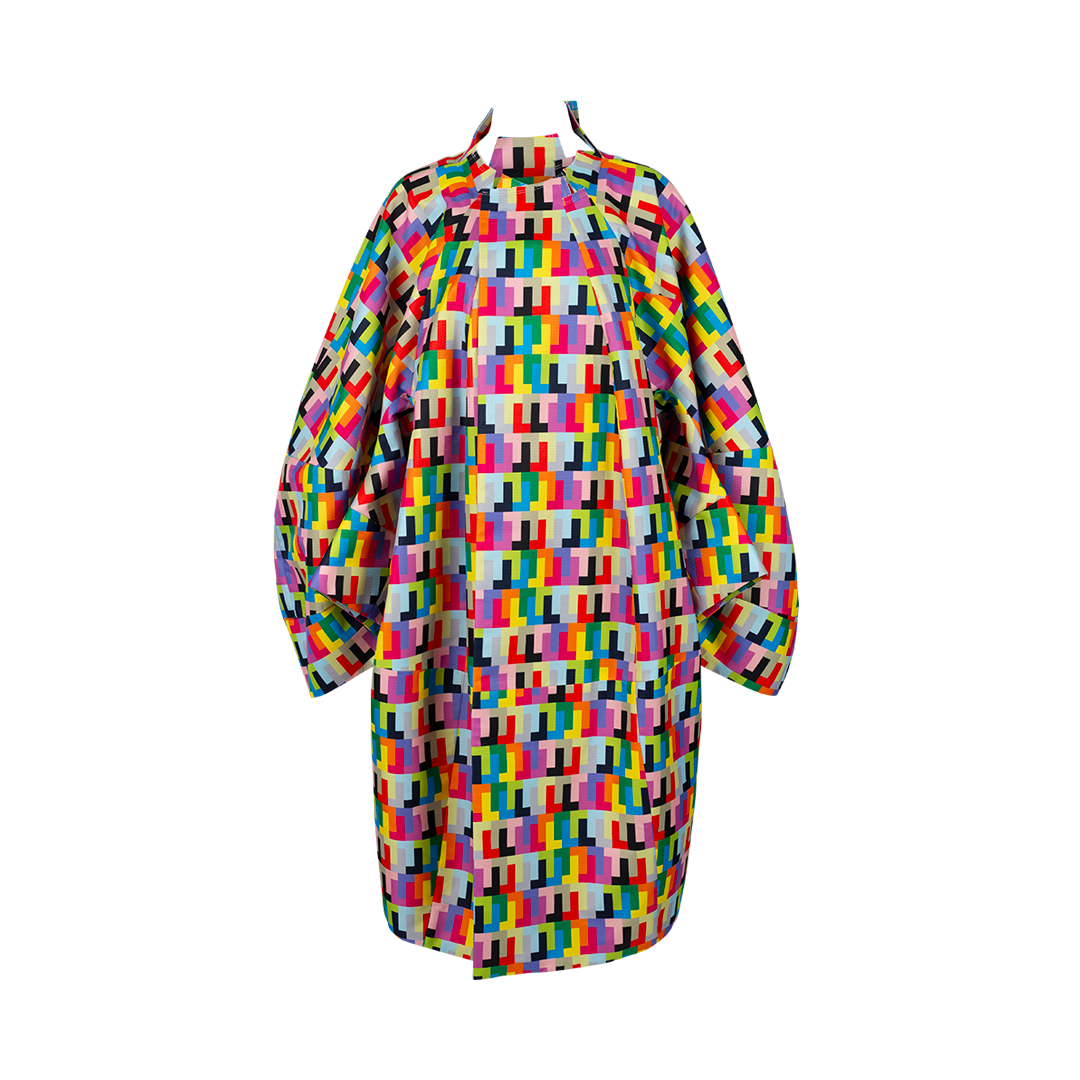Printed Oversized Coat | Front view of Printed Oversized Coat COMME DES GARCONS
