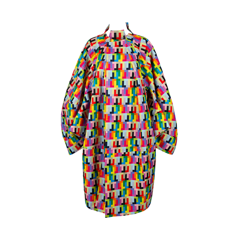Printed Oversized Coat | Front view of Printed Oversized Coat COMME DES GARCONS