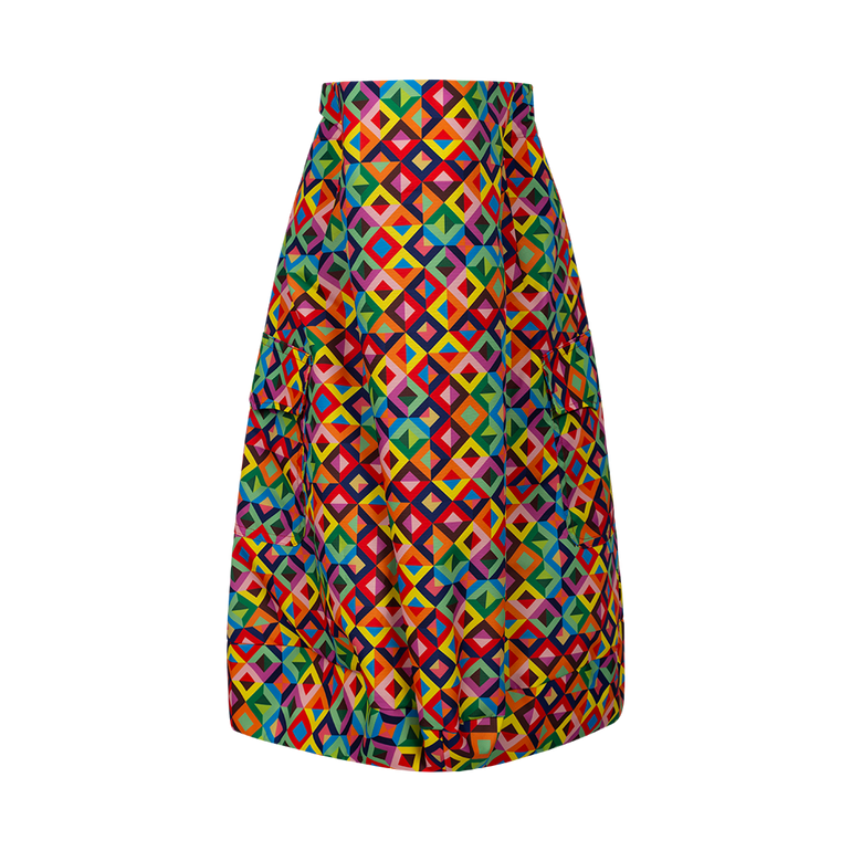 Geometric Midi Skirt | Back view of Geometric Midi Skirt COMME DES GARCONS