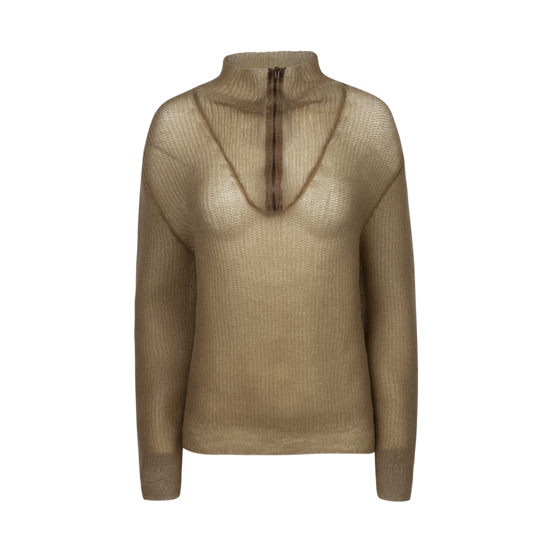 Translucent Quarter-Zip Sweater | Front view of Translucent Quarter-Zip Sweater MAISON MARGIELA
