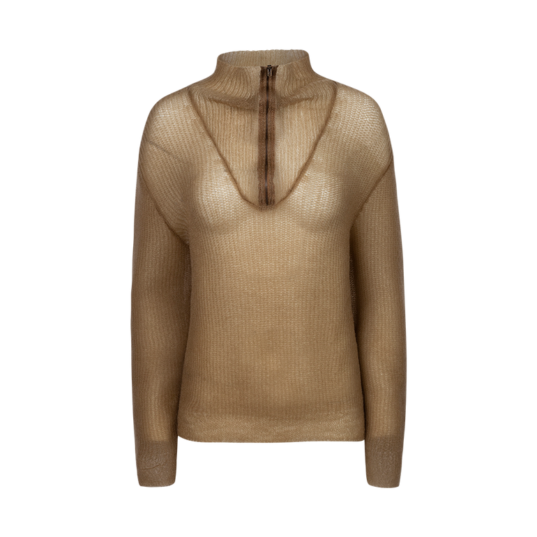 Translucent Quarter-Zip Sweater | Front view of Translucent Quarter-Zip Sweater MAISON MARGIELA