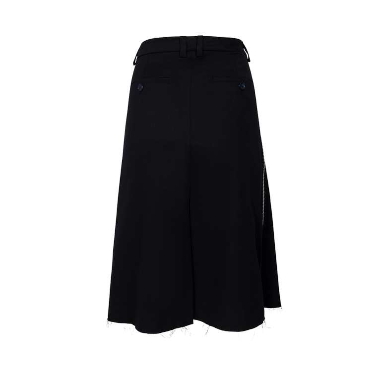 Twill Zipper Skirt | Back view of Twill Zipper Skirt VAQUERA