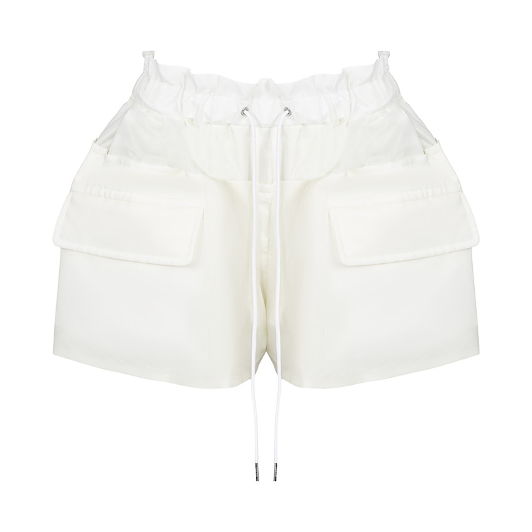 Paperbag Waist Bloomer Shorts | Front view of Paperbag Waist Bloomer Shorts SACAI 