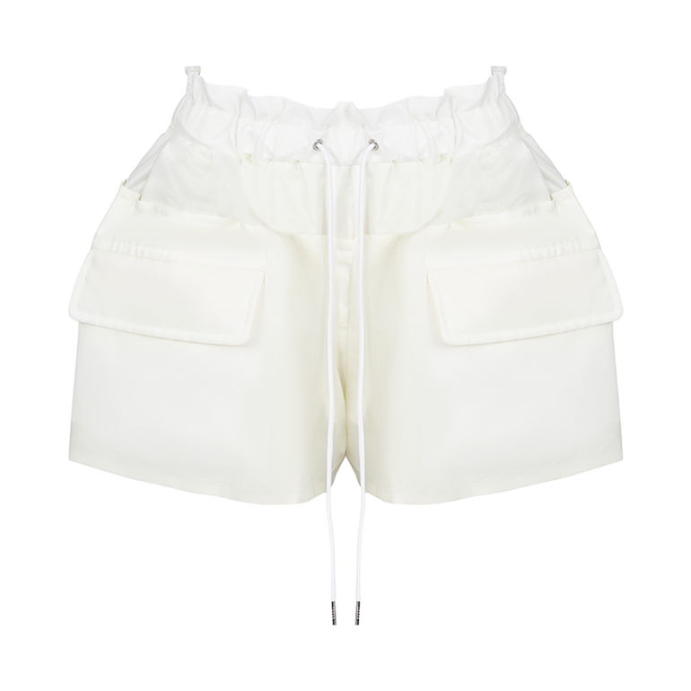 Paperbag Waist Bloomer Shorts | Front view of Paperbag Waist Bloomer Shorts SACAI 