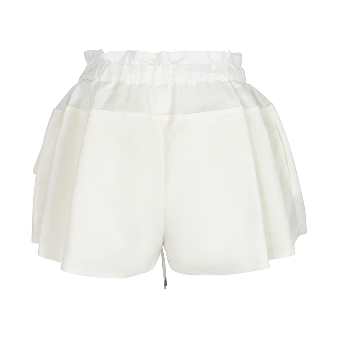 Paperbag Waist Bloomer Shorts | Back view of Paperbag Waist Bloomer Shorts SACAI