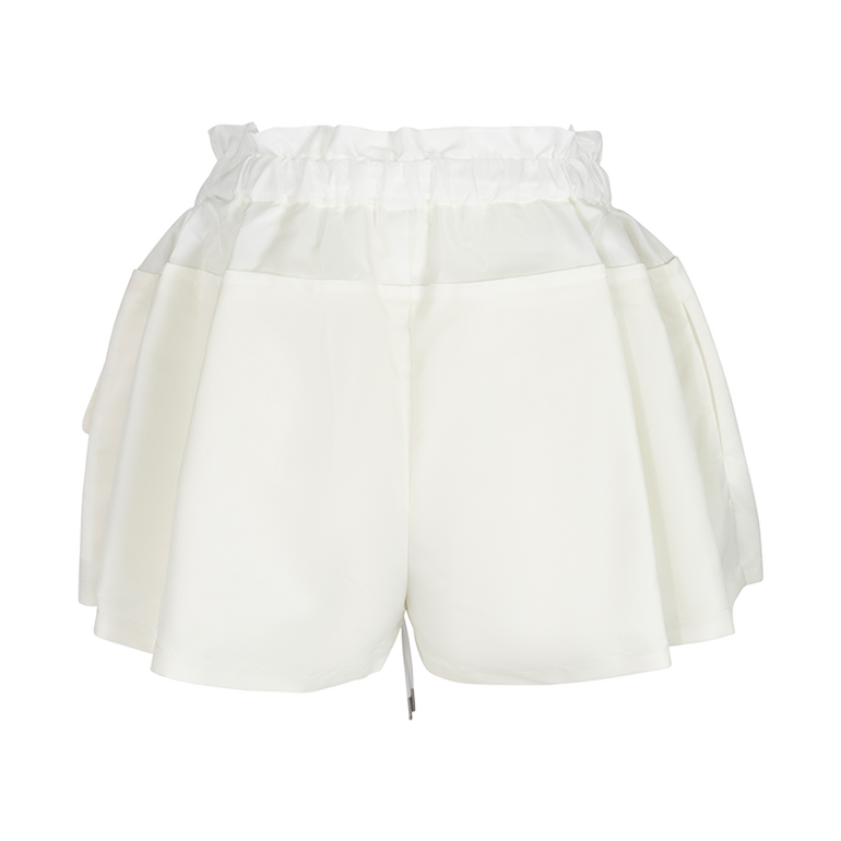 Paperbag Waist Bloomer Shorts | Back view of Paperbag Waist Bloomer Shorts SACAI