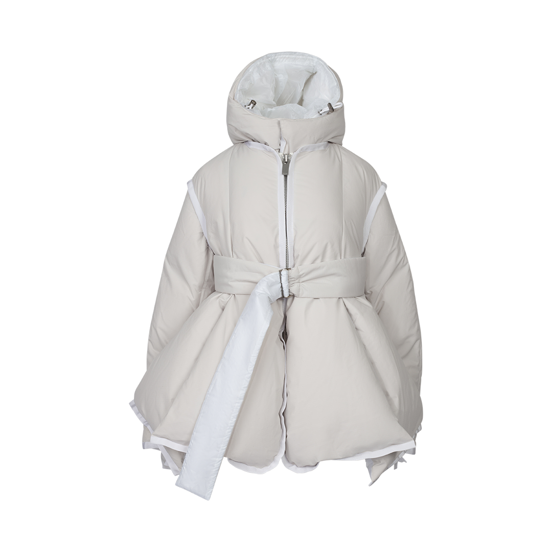 Belted Puffer Jacket | Front view of Belted Puffer Jacket SACAI