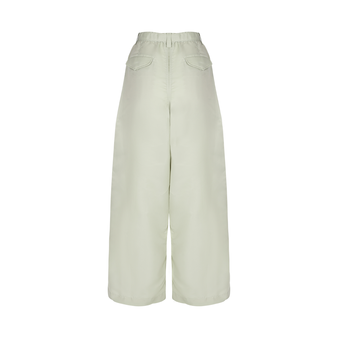 Wide Leg Nylon Pants | Back view of Wide Leg Nylon Pants SACAI