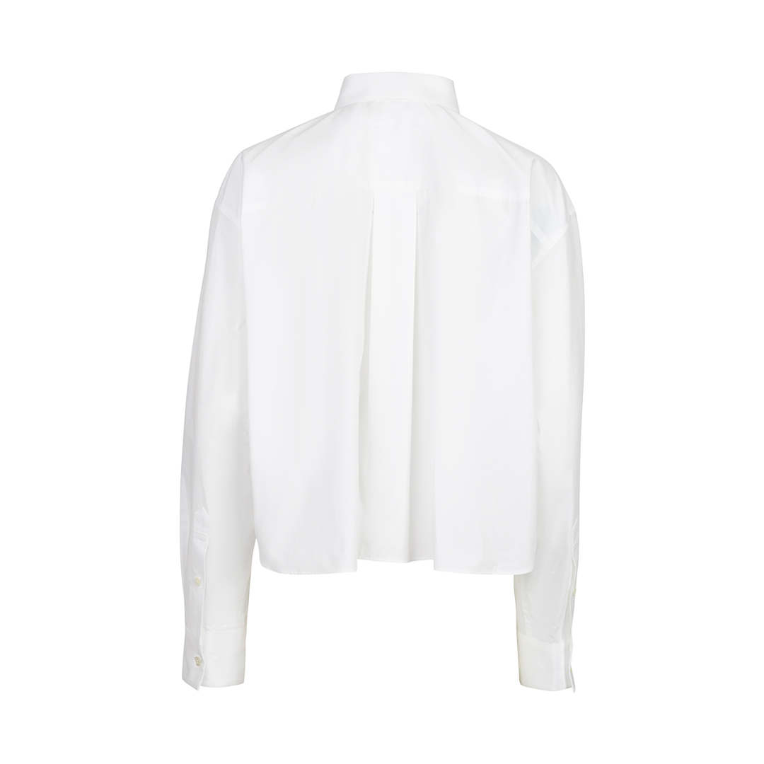 Felt-Trimmed Melton Shirt | Back view of Felt-Trimmed Melton Shirt SACAI