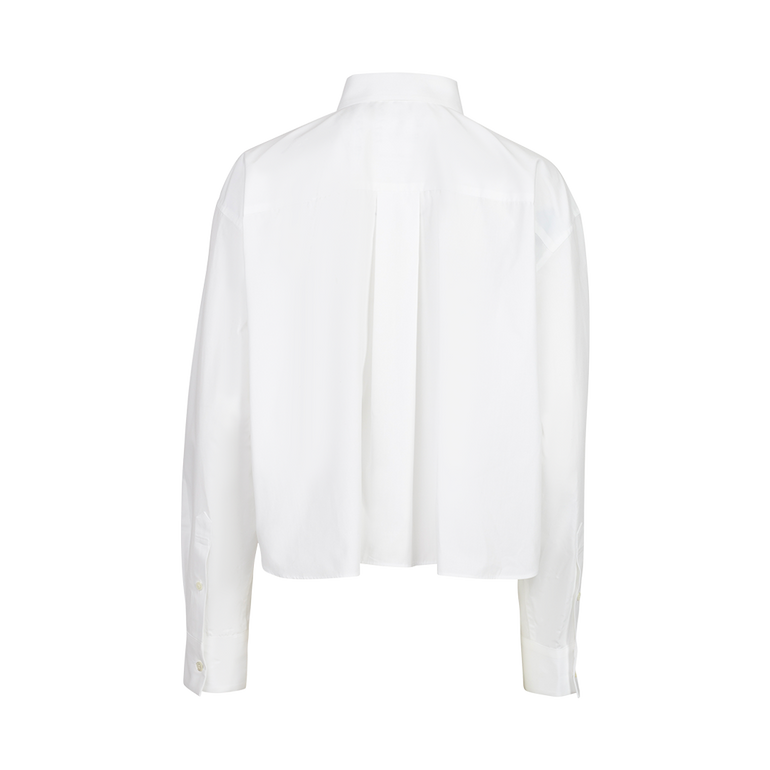 Felt-Trimmed Melton Shirt | Back view of Felt-Trimmed Melton Shirt SACAI