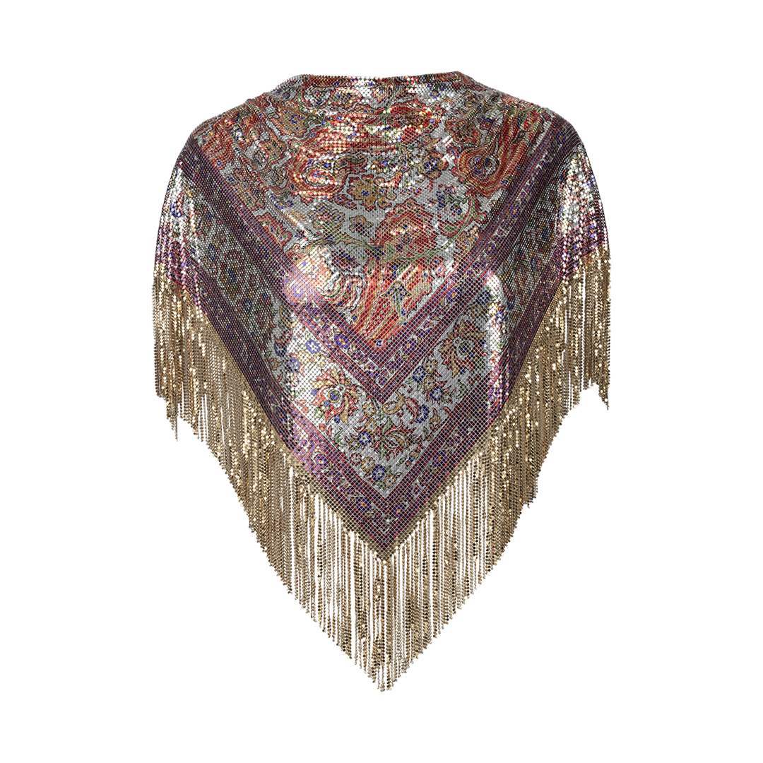 Fringed Chainmail Top | Front view of Fringed Chainmail Top RABANNE
