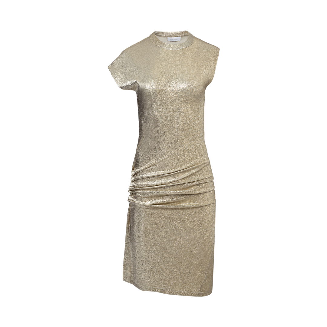 Drapé Pression Midi Dress | Front view of Drapé Pression Midi Dress RABANNE