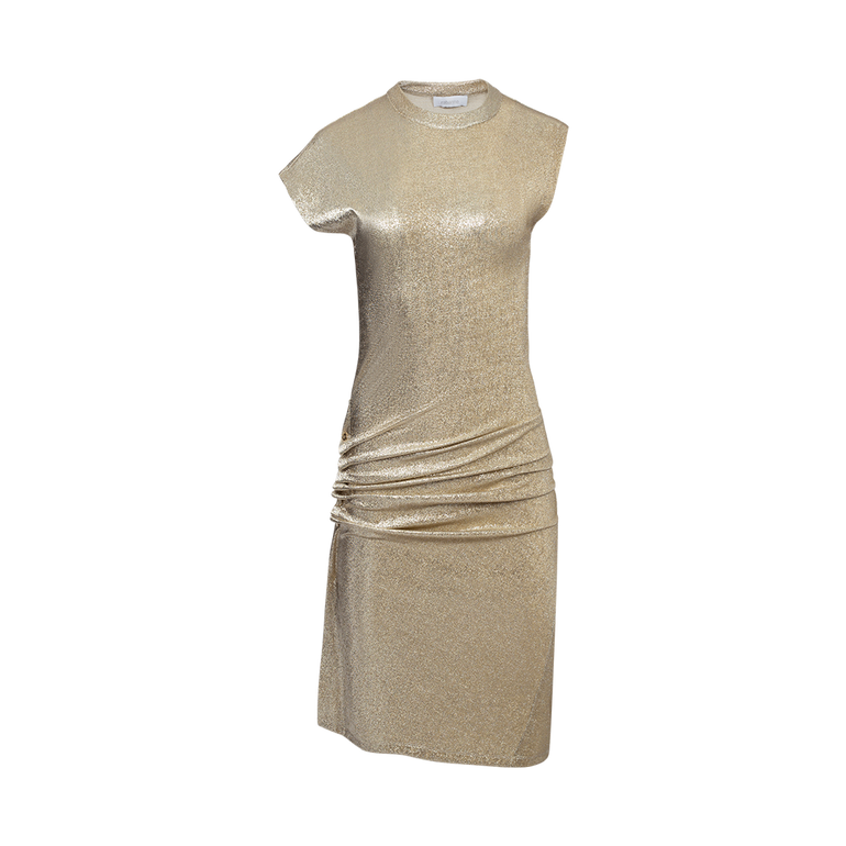 Drapé Pression Midi Dress | Front view of Drapé Pression Midi Dress RABANNE