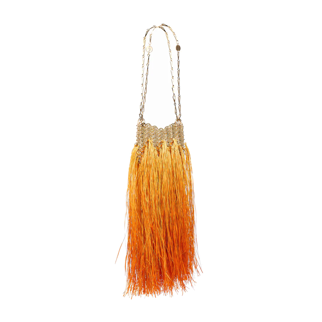 Iconic 1969 Fringe Shoulder Bag | Back view of Iconic 1969 Fringe Shoulder Bag RABANNE