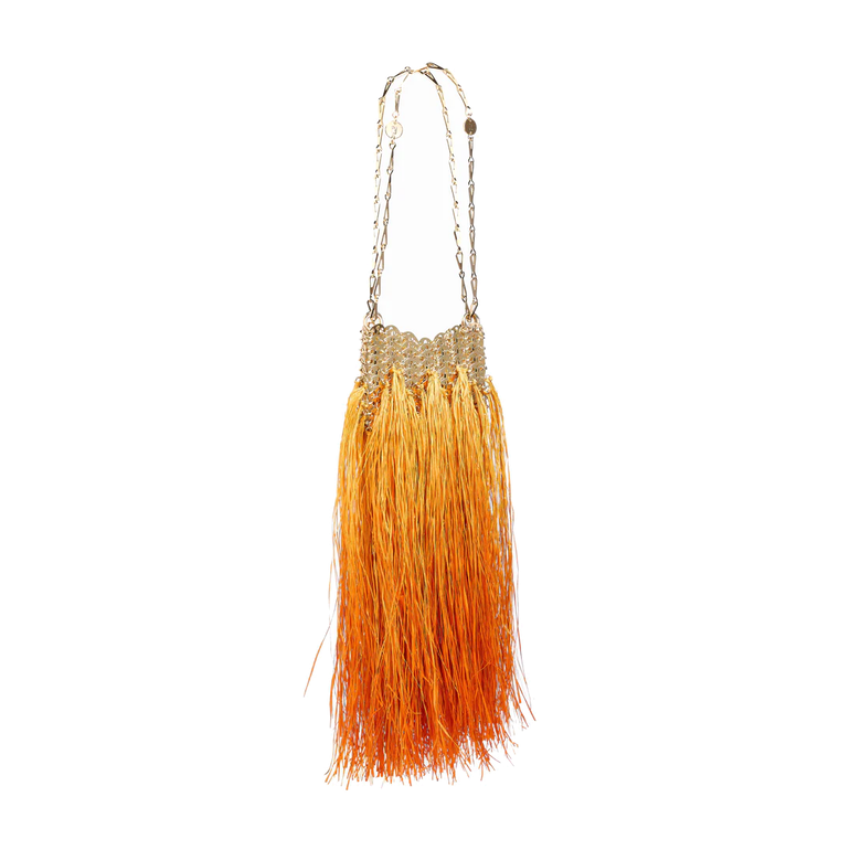 Iconic 1969 Fringe Shoulder Bag | Back view of Iconic 1969 Fringe Shoulder Bag RABANNE