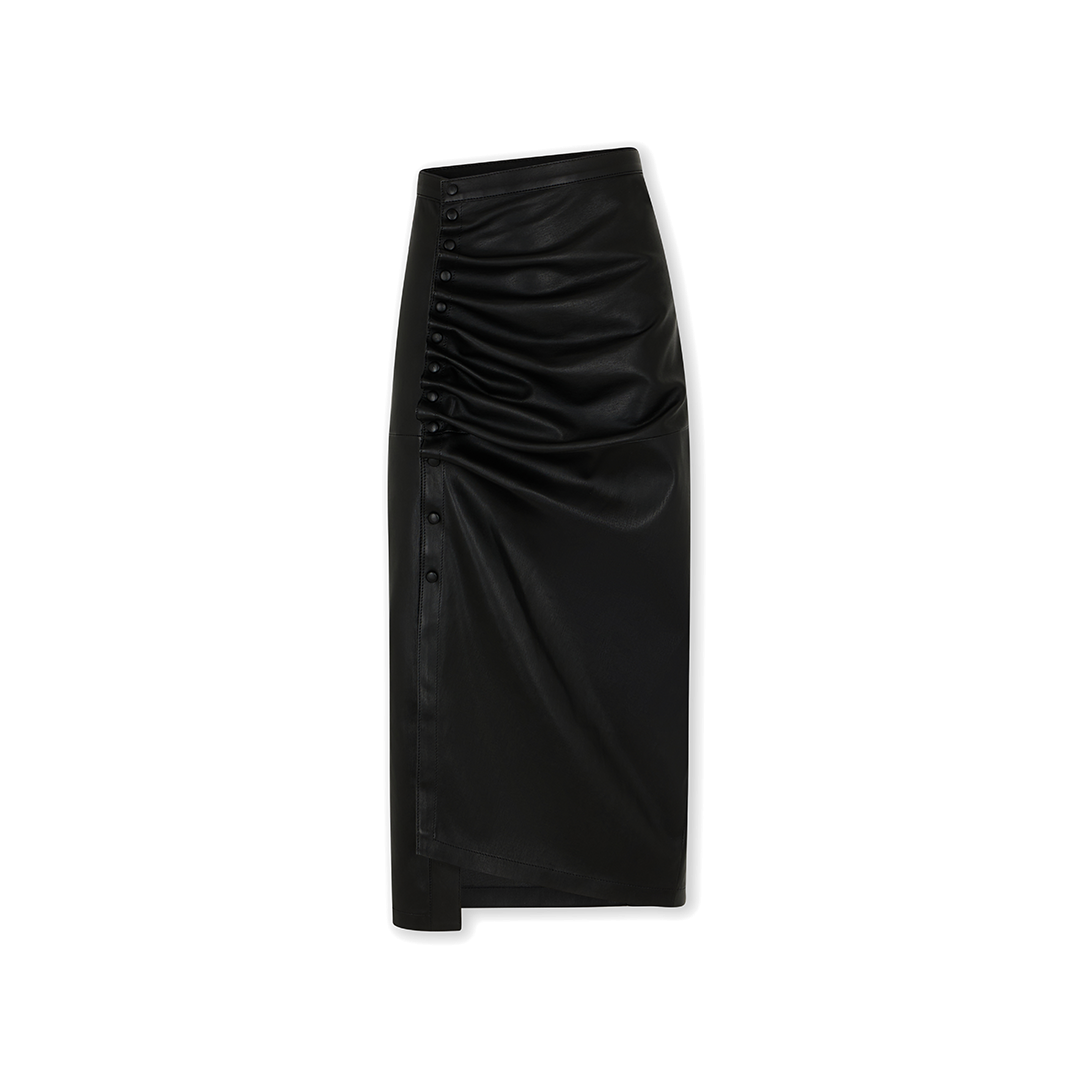 Jupe Midi Skirt | Front view of Jupe Midi Skirt in Black