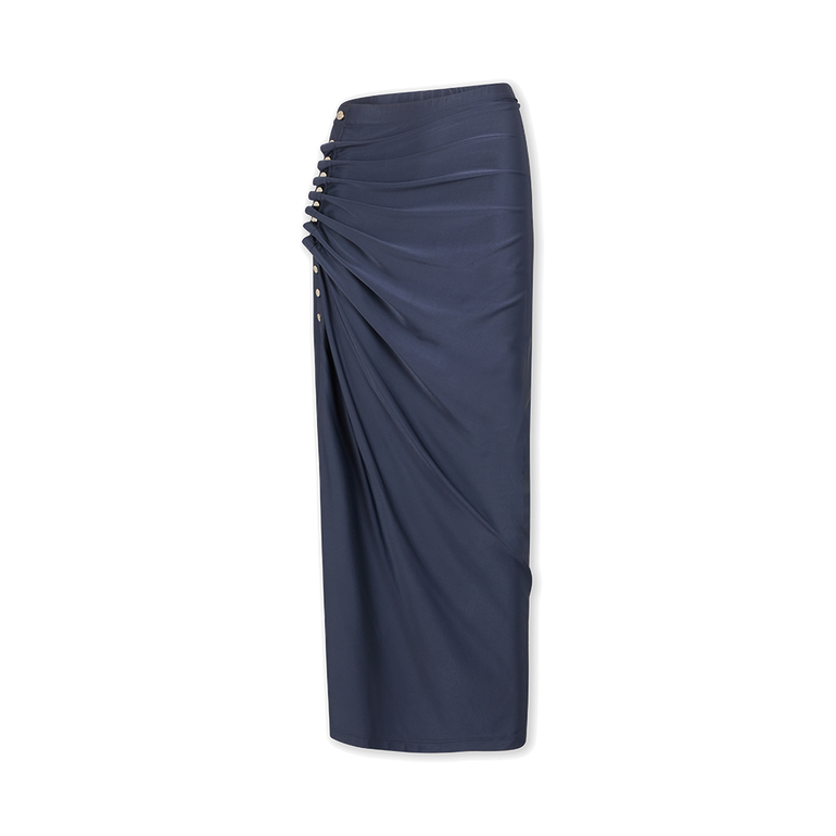 Jupe Midi Skirt | Front view of Jupe Midi Skirt in Ardoise