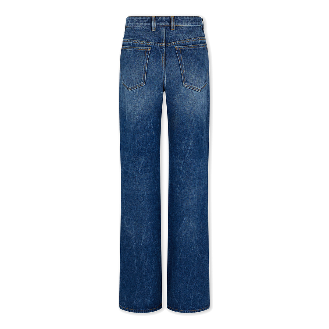 Baggy Dark Wash Jeans | Back view of Baggy Dark Wash Jeans RABANNE