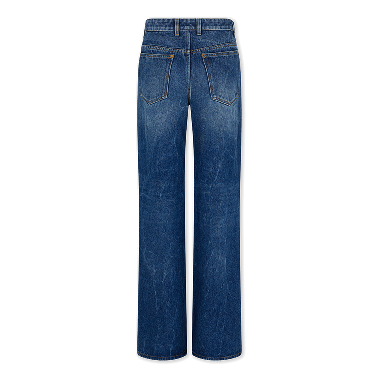 Baggy Dark Wash Jeans | Back view of Baggy Dark Wash Jeans RABANNE