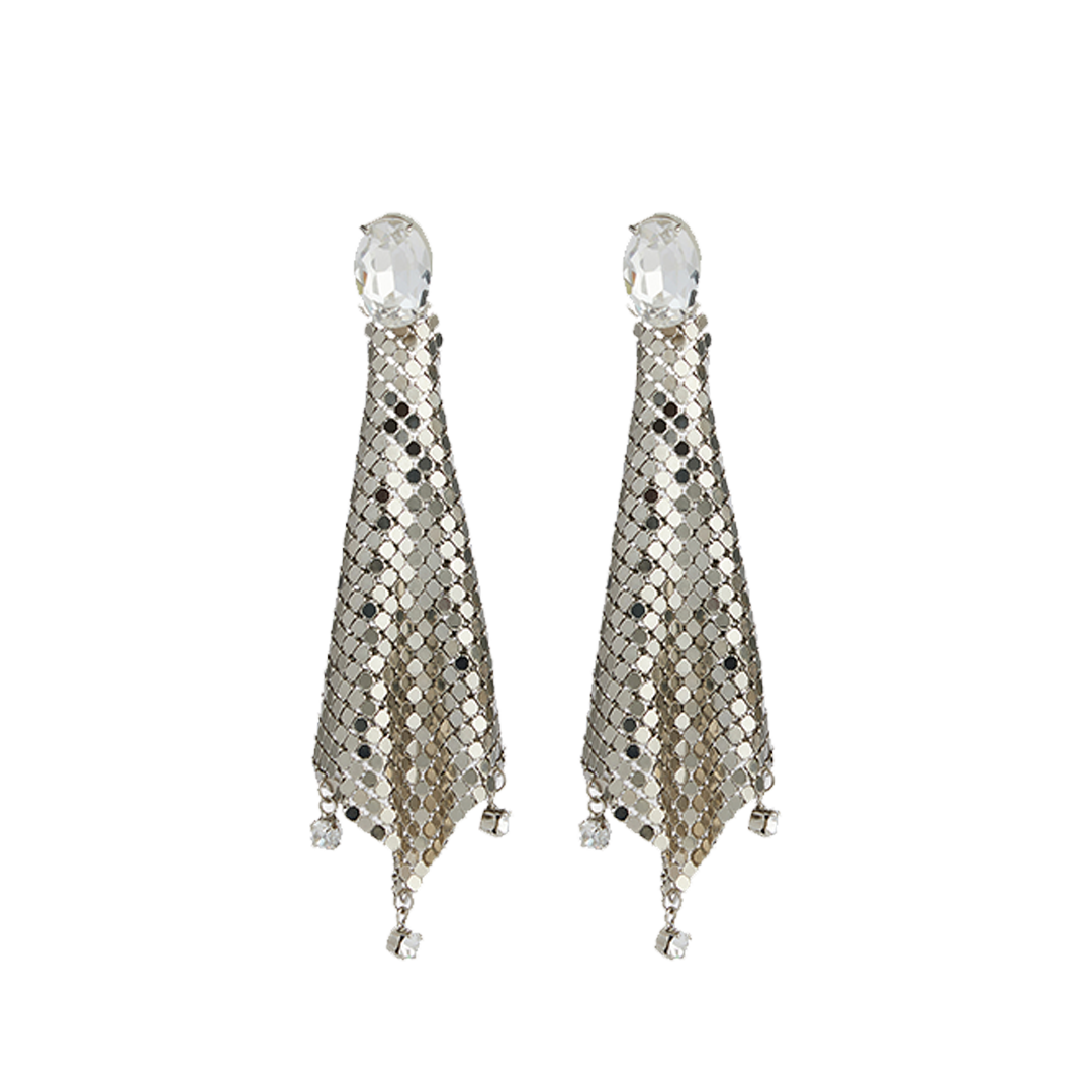 Pixel Strass Drop Earring | Front view of Pixel Strass Drop Earring RABANNE