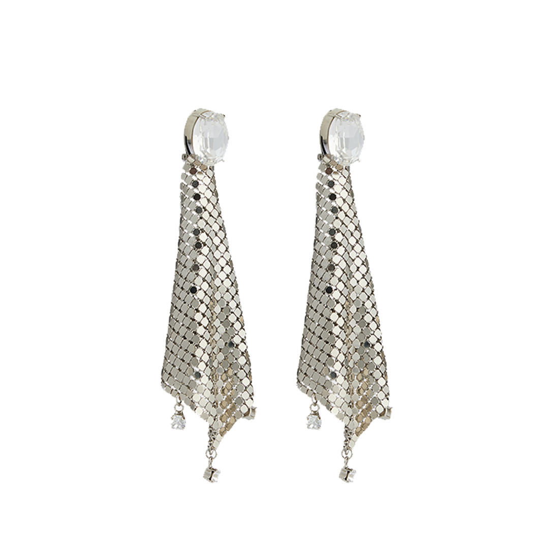 Pixel Strass Drop Earring | Side view of Pixel Strass Drop Earring RABANNE