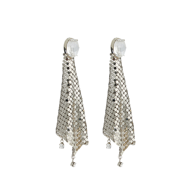 Pixel Strass Drop Earring | Side view of Pixel Strass Drop Earring RABANNE