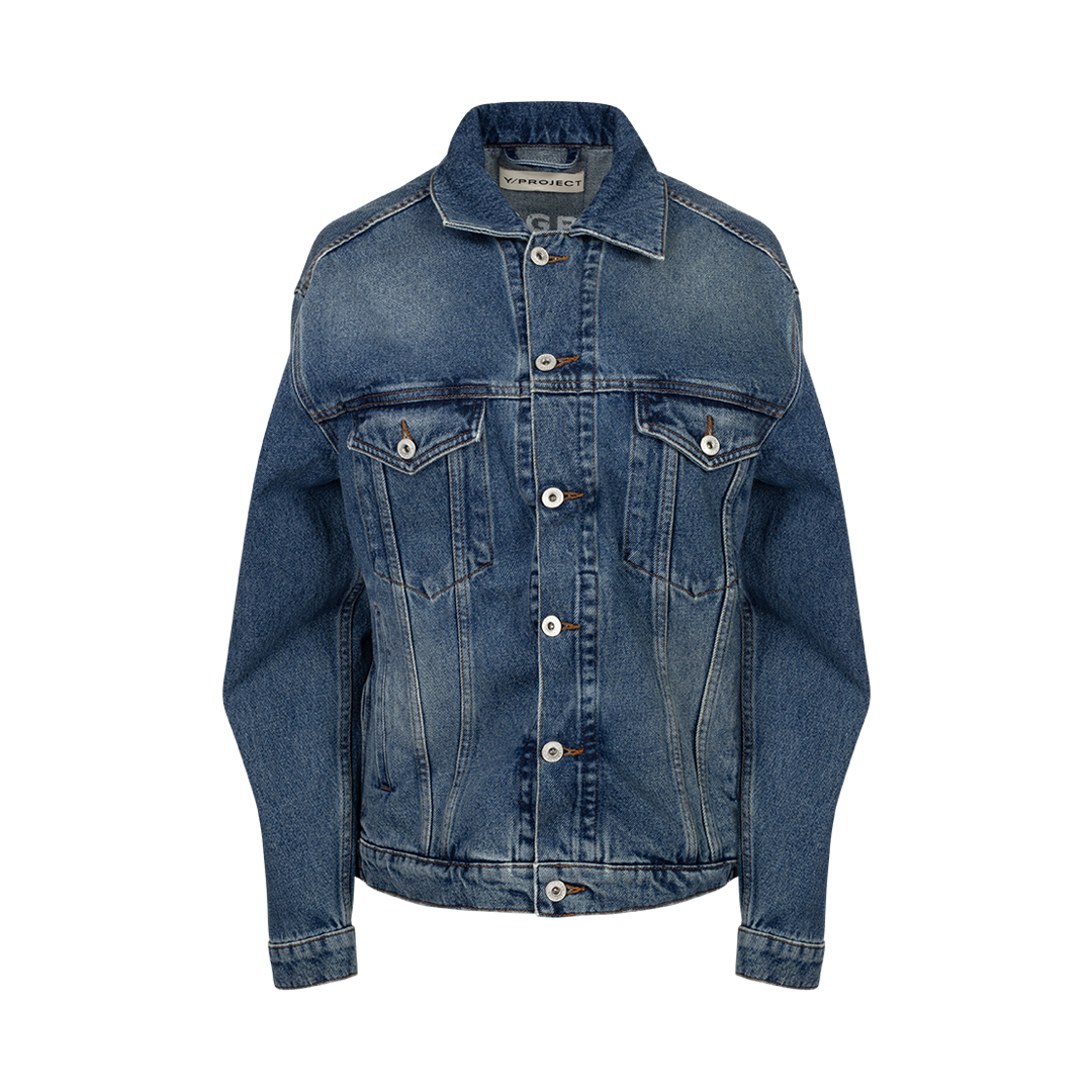 Evergreen Wire Denim Jacket | Front view of Evergreen Wire Denim Jacket Y/PROJECT