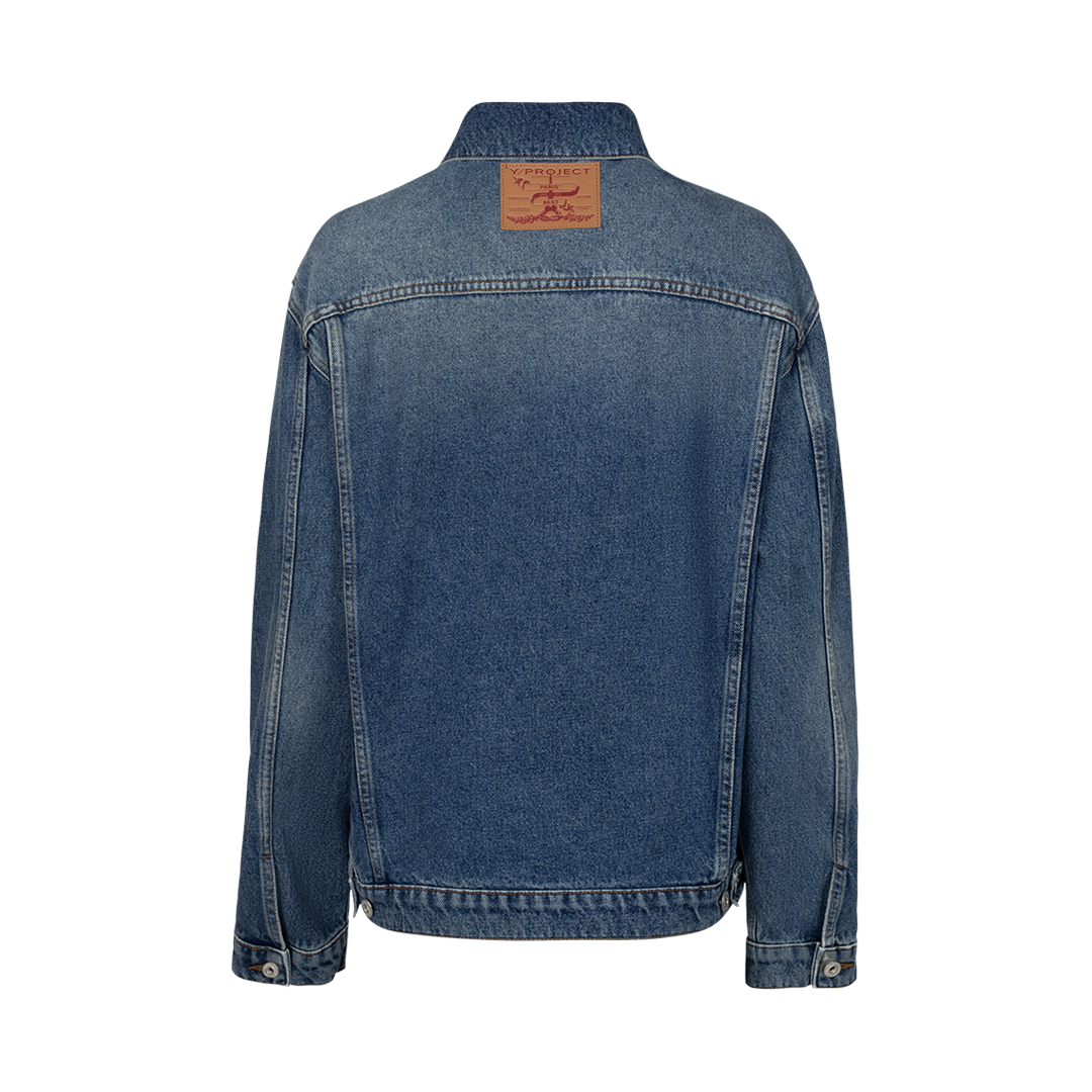 Evergreen Wire Denim Jacket | Back view of Evergreen Wire Denim Jacket Y/PROJECT