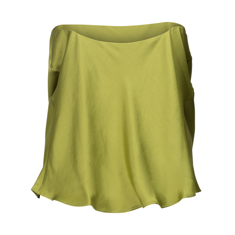 Evergreen Invisible Strap Slip Top | Back view of Evergreen Invisible Strap Slip Top in Green Y/PROJECT