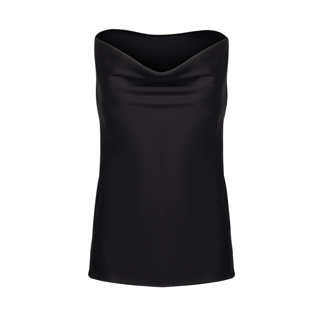 Evergreen Invisible Strap Slip Top | Front view of Evergreen Invisible Strap Slip Top in Black Y/PROJECT