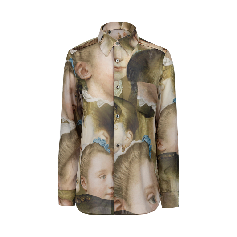 Semi-Sheer Portrait Shirt | Front view of Semi-Sheer Portrait Shirt COMME DES GARCONS