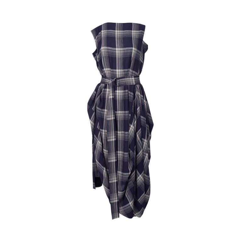 Plaid Draped Dress | Front view of Plaid Draped Dress VIVIENNE WESTWOOD