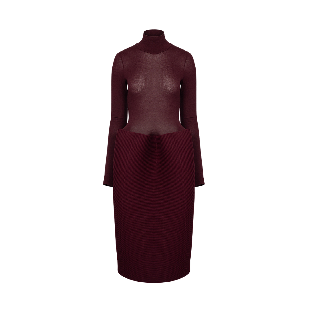 Turtleneck Ripple Dress | Front view of Turtleneck Ripple Dress MELITTA BAUMEISTER