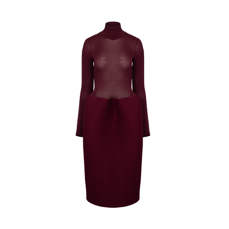 Turtleneck Ripple Dress | Front view of Turtleneck Ripple Dress MELITTA BAUMEISTER