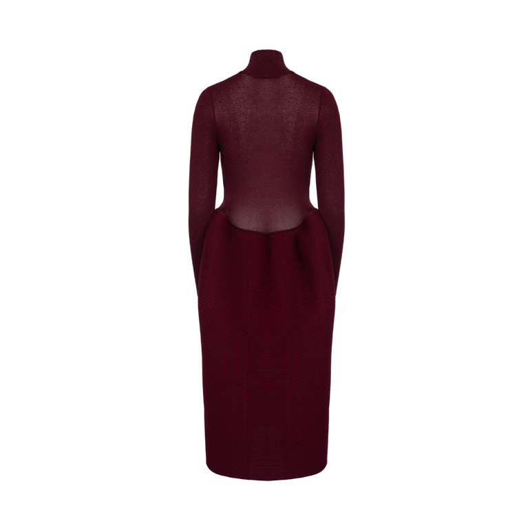 Turtleneck Ripple Dress | Back view of Turtleneck Ripple Dress MELITTA BAUMEISTER