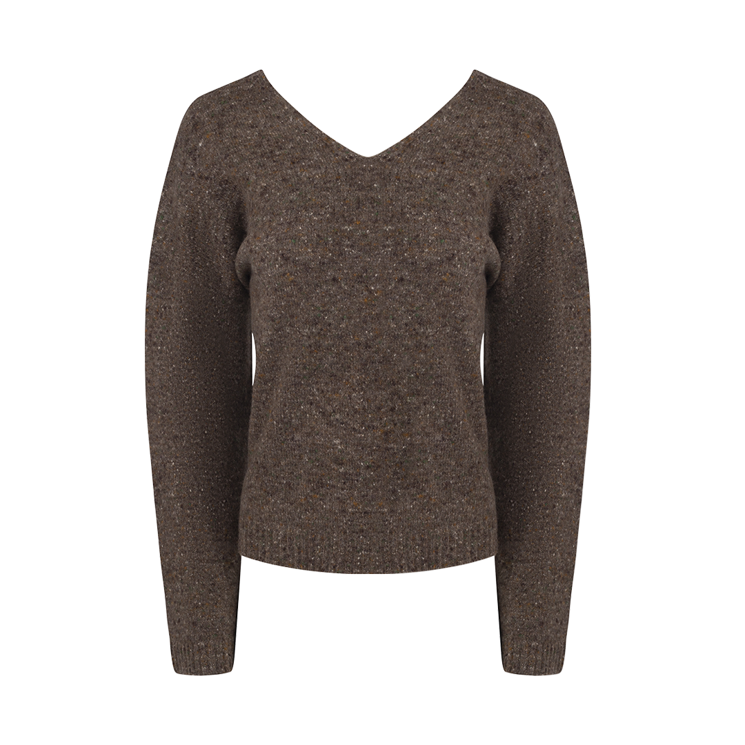 Wool Cashmere V-Neck Sweater | Front view of Wool Cashmere V-Neck Sweater CO