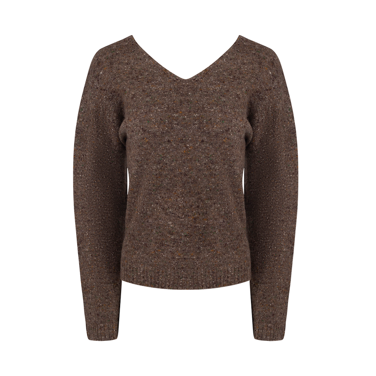 Wool Cashmere V-Neck Sweater | Front view of Wool Cashmere V-Neck Sweater CO