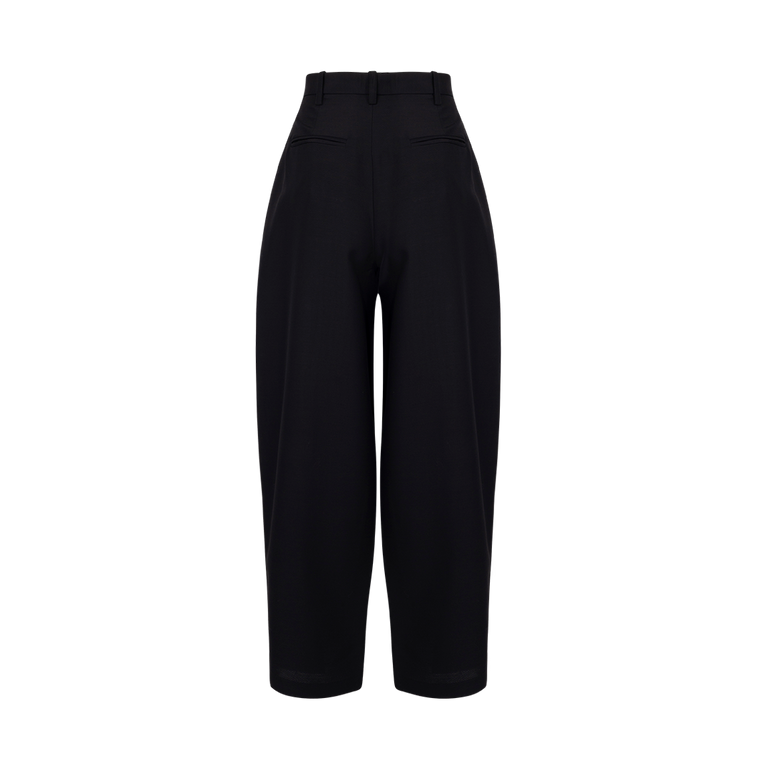 Pleated Barrel Trouser | Back view of Pleated Barrel Trouser CO