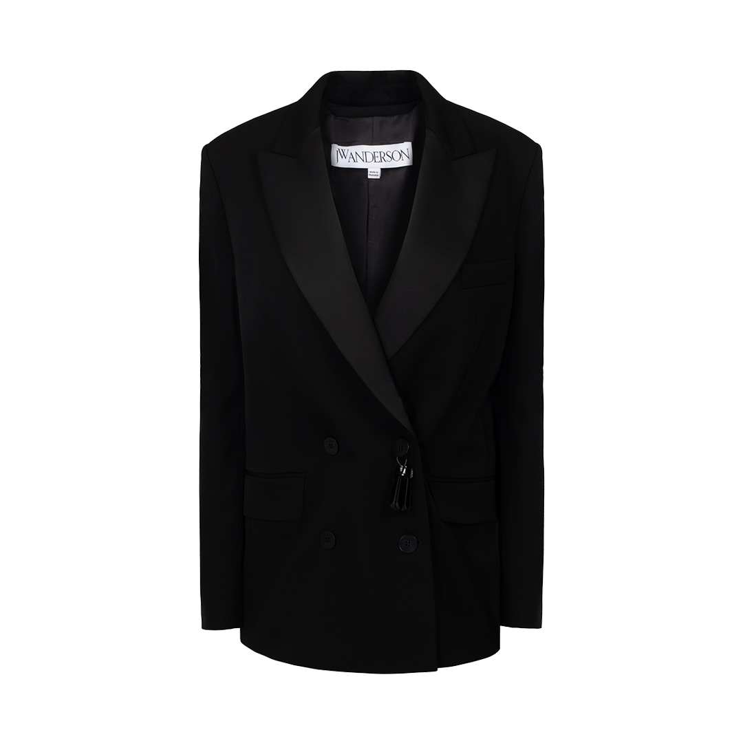 Tassel Tuxedo Blazer | Front view of Tassel Tuxedo Blazer HUISHAN ZHANG