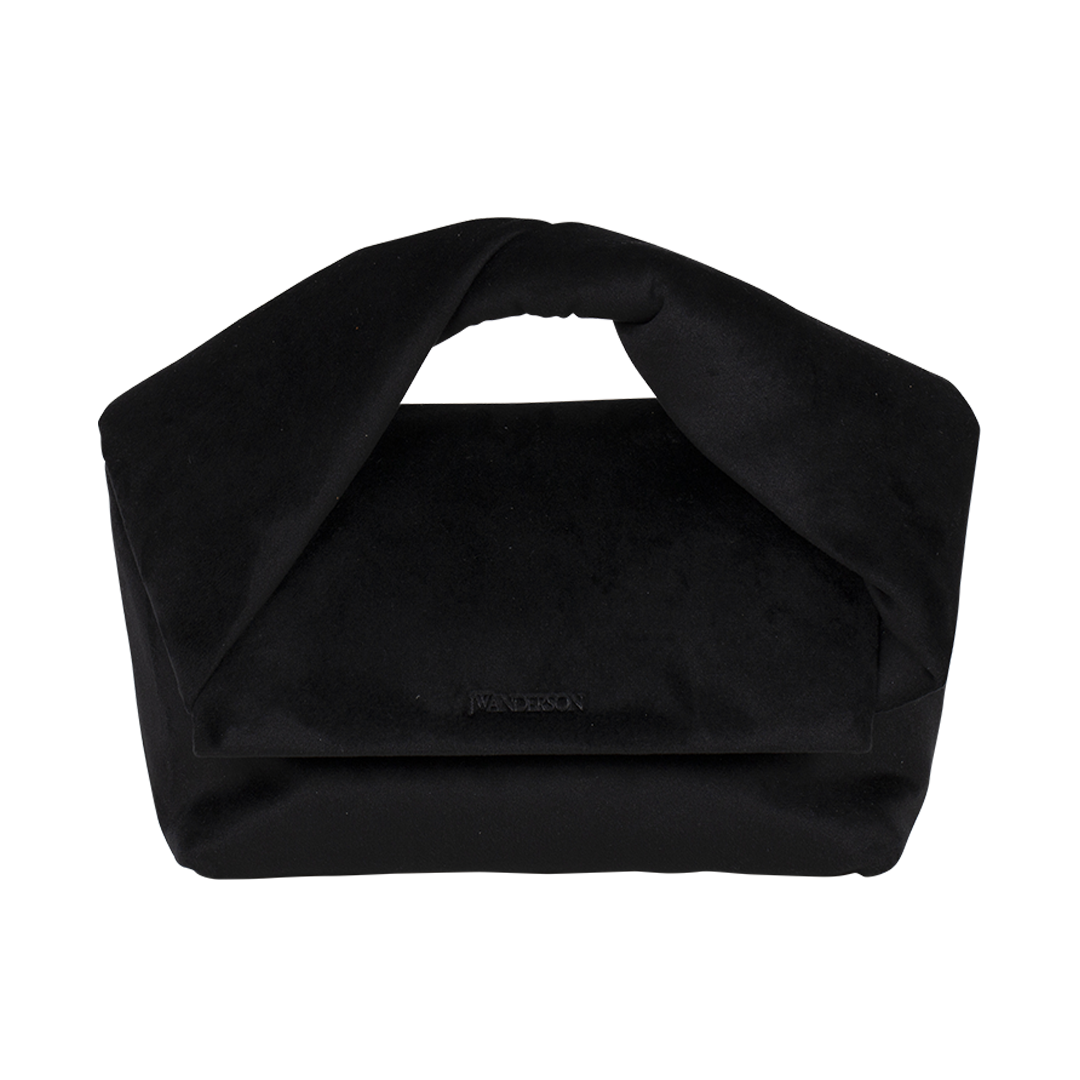 Velvet Midi Twister Bag in Black | Front view of Velvet Midi Twister Bag in Black JW ANDERSON