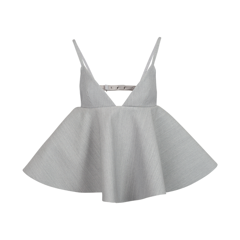 Le Haut Vela Flounce Top | Front view of JACQUEMUS