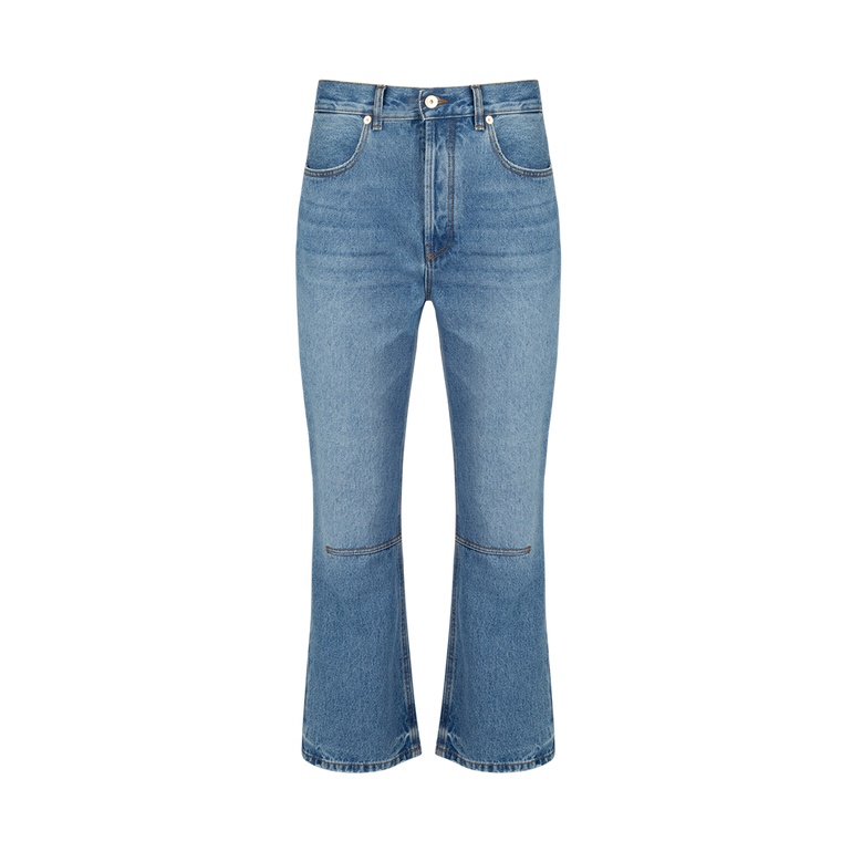 Le De-Nîmes High-Waisted Court Cropped Jeans | Front view of Le De-Nîmes High-Waisted Court Cropped Jeans JACQUEMUS