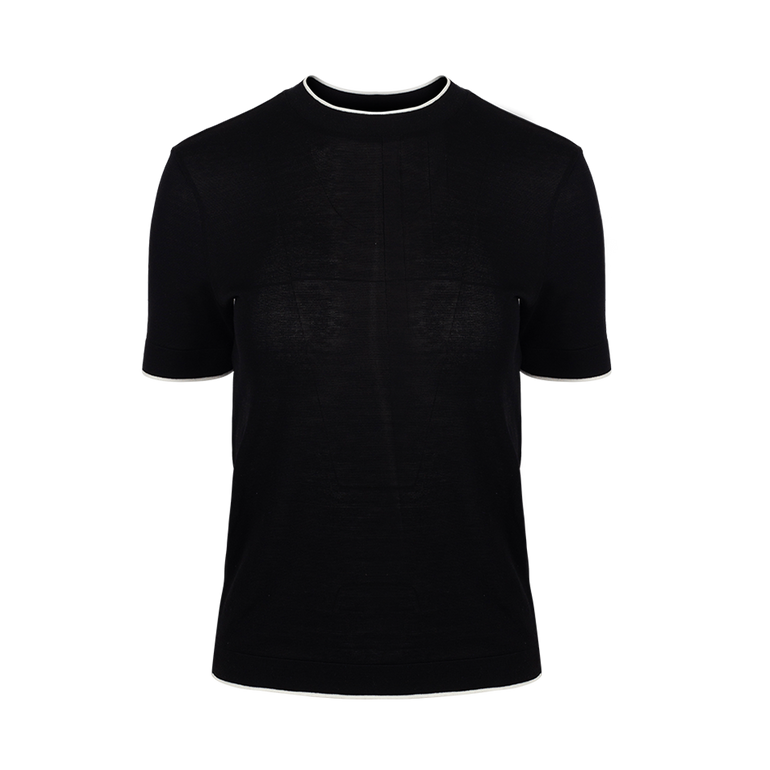 Tricot T-Shirt in Black | Front view of Tricot T-Shirt in Black JACQUEMUS